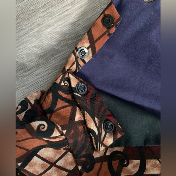 Brown Patterned Handmade Dress - Picture 4 of 6